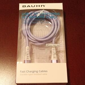Bauhn USB Purple Fast Charging Cable Cord 6 ft